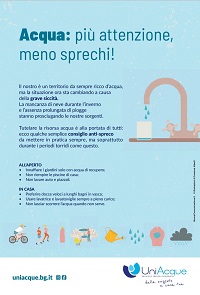 locandina meno sprechi acqua